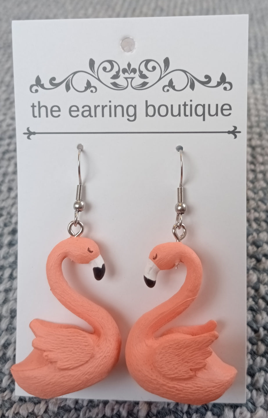 Flamingo earrings (ruffled wings)