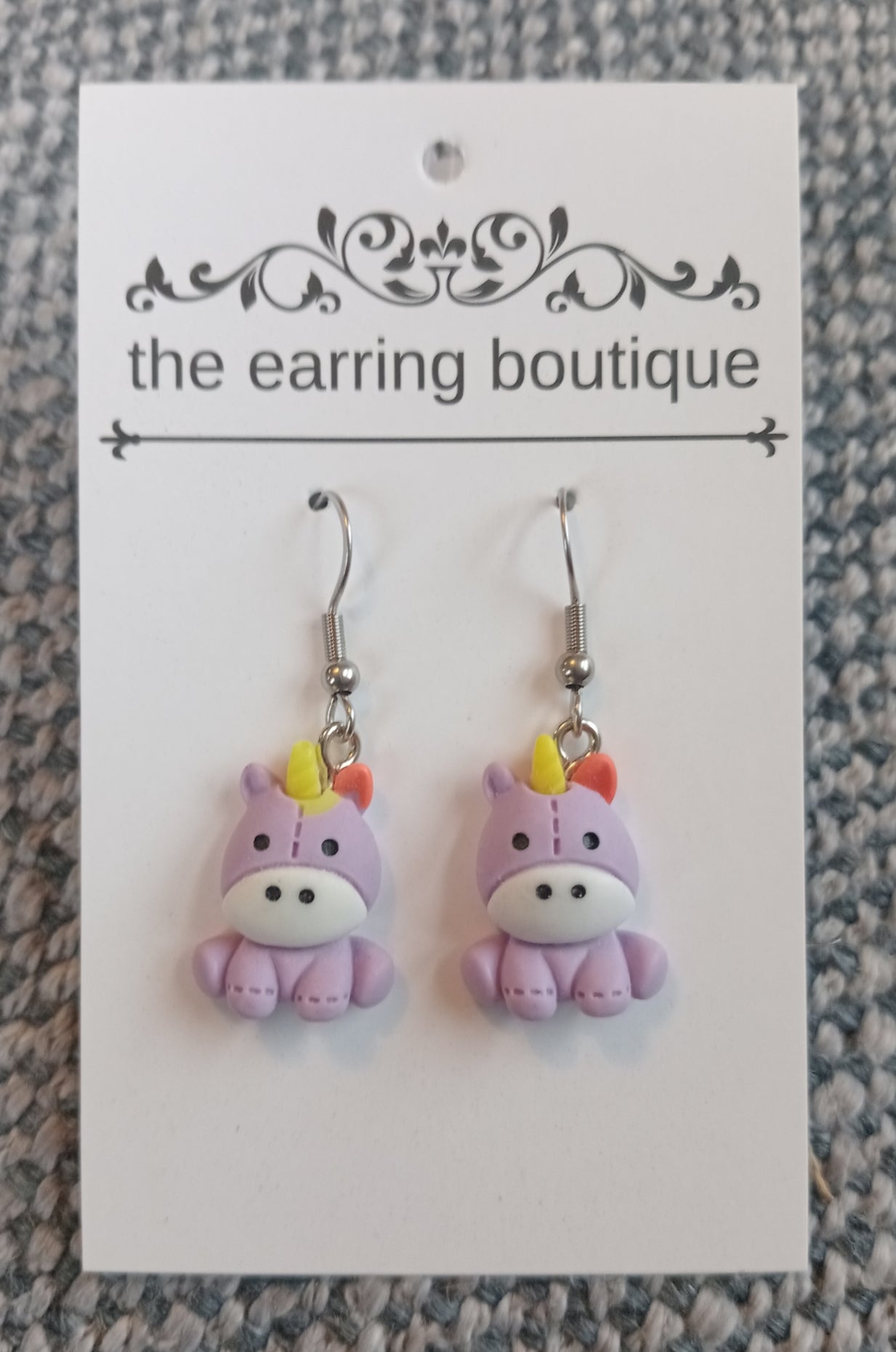 Magical Purple Unicorn Earrings