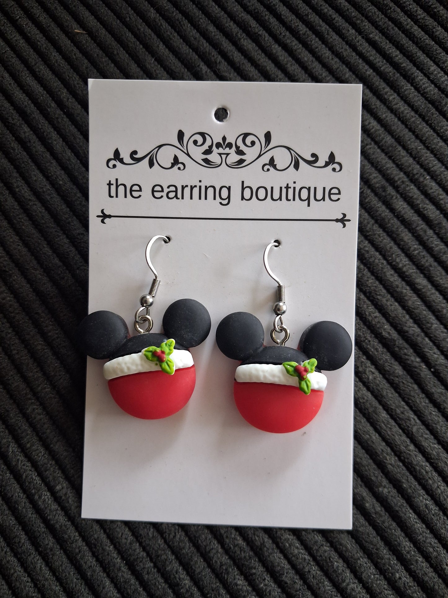 Mouse Head Christmas earrings